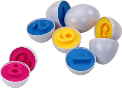 Lodër edukative Leantoys Puzzle Eggs In A Suitcase, 26 vezë, shumëngjyrëshe