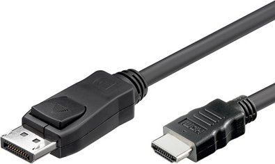 Kabllo Good Connections DisplayPort në HDMI, 2 m, i zi