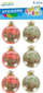 Ngjitëse dekorative CRAFT WITH FUN Metallic Bauble, set 6 copë, për Krishtlindje