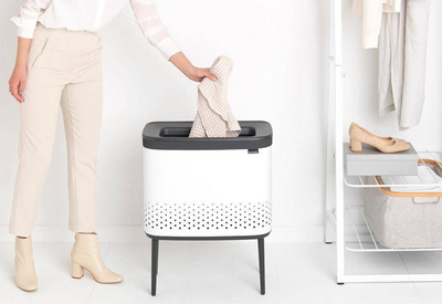 Shportë rrobash Brabantia, 60L, e bardhë