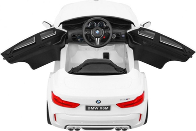 Makina elektrike për kalamaj BMW X6M, me pult, drita LED, e bardhë