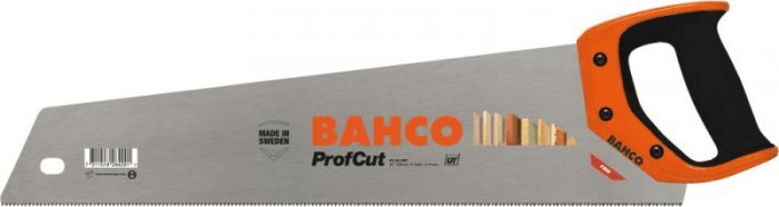 Sharrë dore precize Bahco Precision, 500mm, dorezë gome, portokalli