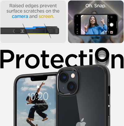 Mbrojtëse Spigen Ultra Hybrid për Apple iPhone 14, e zezë
