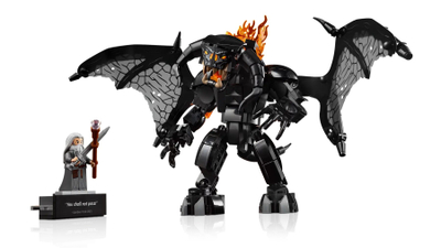 Set LEGO Icons Lord of the Rings Balrog Book Nook 10367, dekor për raft librash, për të rritur, shumëngjyrësh