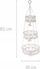 Varëse makrame për lule Flowerpot Triple, për 3 vazo, 30x85 cm, bezhë