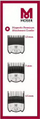 Set krehërash magnetikë Wahl Moser Pack Combs, 1.5mm 3mm 4.5mm, për makinë qethje