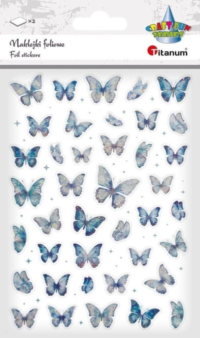 Stickerë dekorativë Herlitz, me flutura holografike, blu