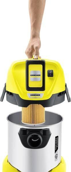 Fshesë me korrent Karcher WD 3, e hirtë / e verdhë
