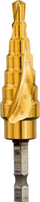 Burgi shkallë metalik DeWALT DT5027 EXTREME, 6 18mm, bisht gjashtëkëndor, ngjyrë ari