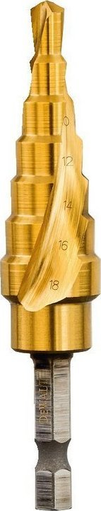 Burgi shkallë metalik DeWALT DT5027 EXTREME, 6 18mm, bisht gjashtëkëndor, ngjyrë ari