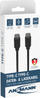 Kabllo USB C në USB C Ansmann 1700-0122, 2 m, 60W, e zezë