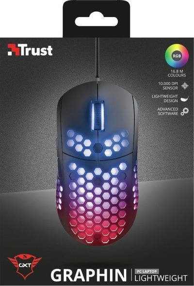 Mouse gaming Trust GXT 960 Graphin, 1000 Hz, RGB, i zi