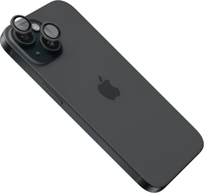 Xham mbrojtës kamere FIXED Invisible Camera Glass për iPhone 16 16 Plus, fortësi 9H, i zi