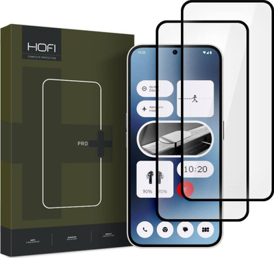 Xham mbrojtës HOFI Glass Pro+ për Nothing Phone 2a / 2a Plus, set me 2 copë, 9H, me kornizë të zezë