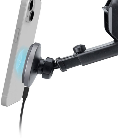 Mbajtëse telefoni për makinë SBS Telescopic, karikim wireless, MagSafe, e zezë