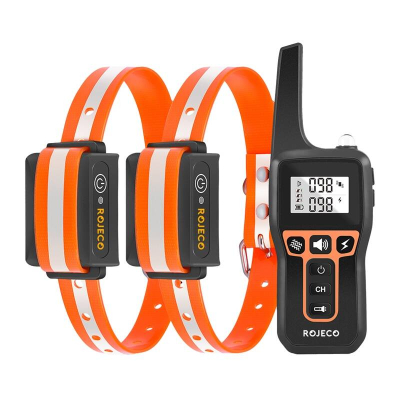 Set qafore trajnimi për qen Rojeco PD529, 1000 m, 2 qafore, portokalli