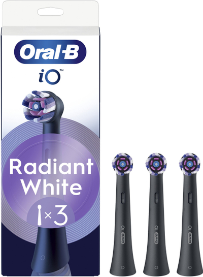 Koka furçe elektrike Oral-B iO Radiant White, set 3 copë, i zi
