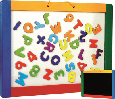 Tabelë magnetike edukative Bino, me shkronja, dyanshe, shumëngjyrëshe