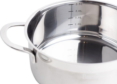 Set tenxherësh inoksi Berretti Breva BR 6385, 4 copa, i përshtatshëm për induksion