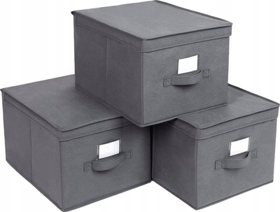 Set kuti organizuese OSKAR RFB03G, x3, prej tekstili, gri