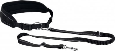 Set rrip dhe litar për qen Trixie Hip, 75–120 cm, i zi