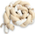 Mbrojtës krevat për bebe Braid Knots, 210cm, pambuk, bezhë