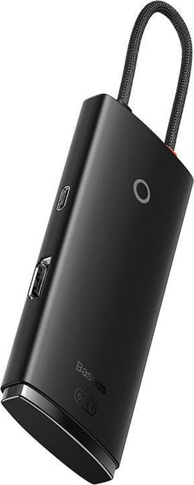 USB Ц хаб Baseus Lite Series 5 порти, ХДМИ 4K, ПД 100W, црн