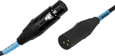 Kabllo audio SSQ XX2, XLR mashkull me XLR femër, 2m, e zezë