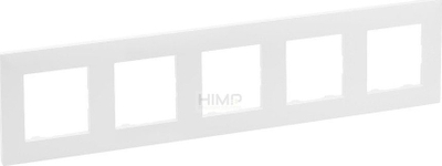 Kornizë pesëfishe Legrand Niloe Step 863195, montim horizontal ose vertikal, e bardhë