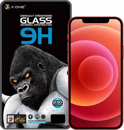 Xham mbrojtës X-One Full Cover Matte për iPhone 13 13 Pro, ekstra i fortë, transparent mat