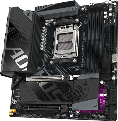 Pllakë mëmë Gigabyte B850M Aorus Elite WiFi 6E, DDR5, PCIe 5.0, micro ATX