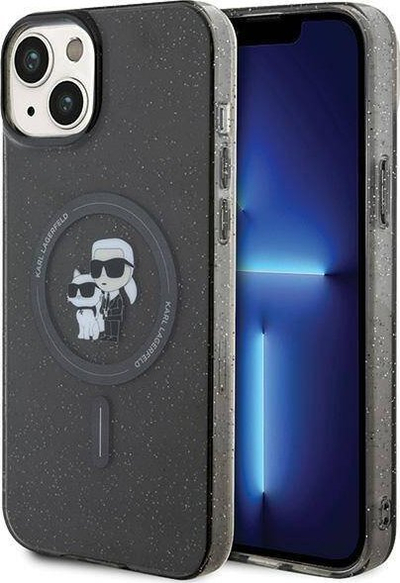Kapak telefoni Karl Lagerfeld iPhone 15 Plus Karl &amp; Choupette, me xixa, MagSafe, transparent