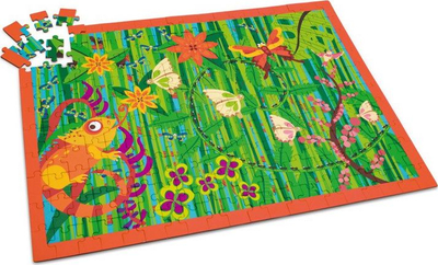 Puzzle Crazy Jungle, 200 copa, motiv xhungël, shumëngjyrësh