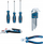 Çantë veglash Bosch 1600A02H5C Pro, brez ergonomik, xhepa të lëvizshëm, blu
