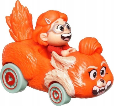 Makine lodër Hot Wheels RacerVerse Turning Red, die-cast, për kalamaj 3+, portokalli