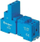 Soket relé Finder 94.03, 3 pin, 250V, blu