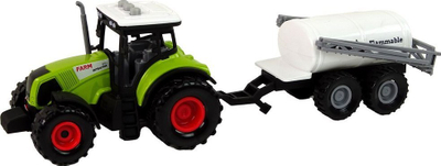 Traktor lodër LEAN Toys Farm Tractor, me rimorkio, jeshil