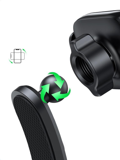 Mbajtës telefoni për makinë Ugreen LP370, me kupë thithëse, rrotullim 360°, i zi