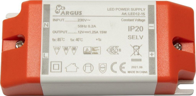 Drejtues LED Inter-Tech LED12-15, 15W, 1.25A, i bardhë