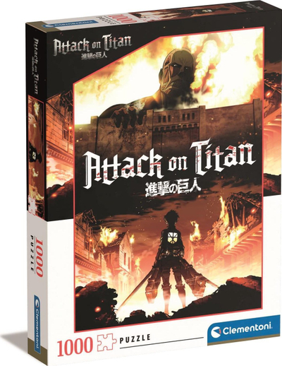 Puzzle Clementoni Attack on Titan, 1000 copa, 70 x 50 cm, shumëngjyrësh