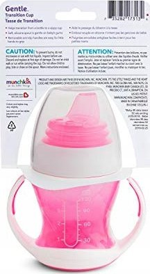 Gotë trajnimi Munchkin Gentle, 118 ml, silikon pa rrjedhje, rozë