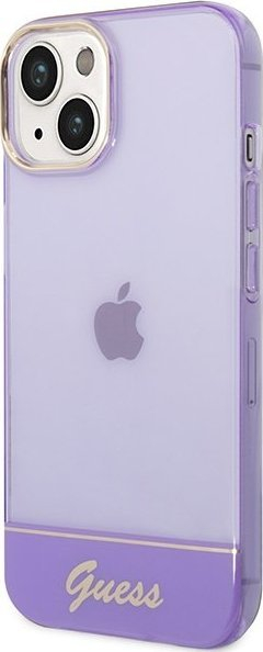 Mbrojtëse telefoni Guess GUHCP14MHGCOU, për iPhone 14 Plus, hardcase, vjollcë e tejdukshme