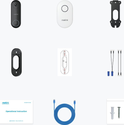 Zile dere me kamerë Reolink Video Doorbell D340P, 2K, PoE, e zezë