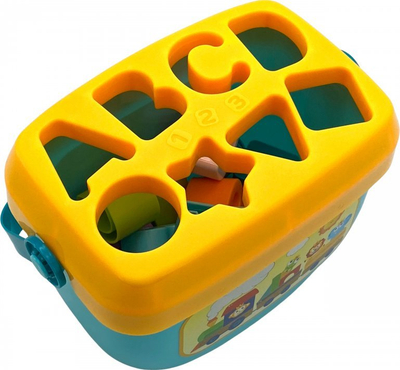 Lodër sorter edukative WOOPIE Montessori, blloqe me forma dhe shkronja, me ngjyra të ndryshme