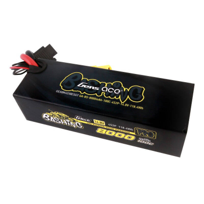Bateri LiPo Gens Ace Bashing, 8000mAh, 14.8V 100C 4S2P, e zezë