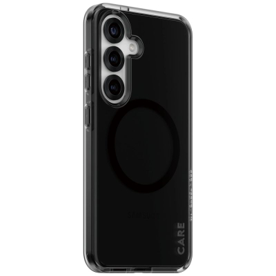 Maskë telefoni PanzerGlass CARE Urban Combat, e pajtueshme me karikim Qi, për Samsung Galaxy S25, e zezë Smokey