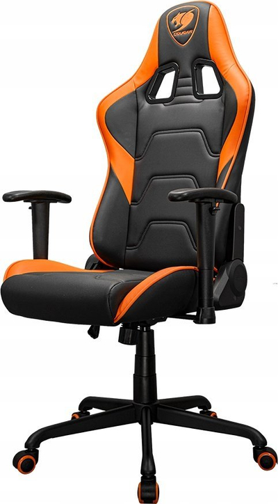 Karrige gaming Cougar ARMOR Elite, mban deri 120kg, lëkurë sintetike, e zezë me portokalli