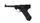Pistolete ajri Umarex Luger P08 Parabellum, 4.5mm BB, set, e zezë
