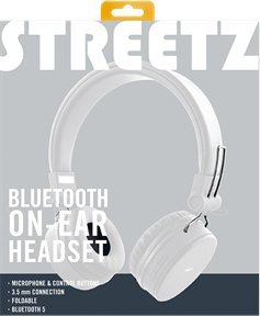Kufje on ear Streetz HL BT403, Bluetooth, me mikrofon, të bardha