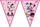 Garlandë dekori Godan Minnie Junior Flags, 230cm, letra FSC, rozë